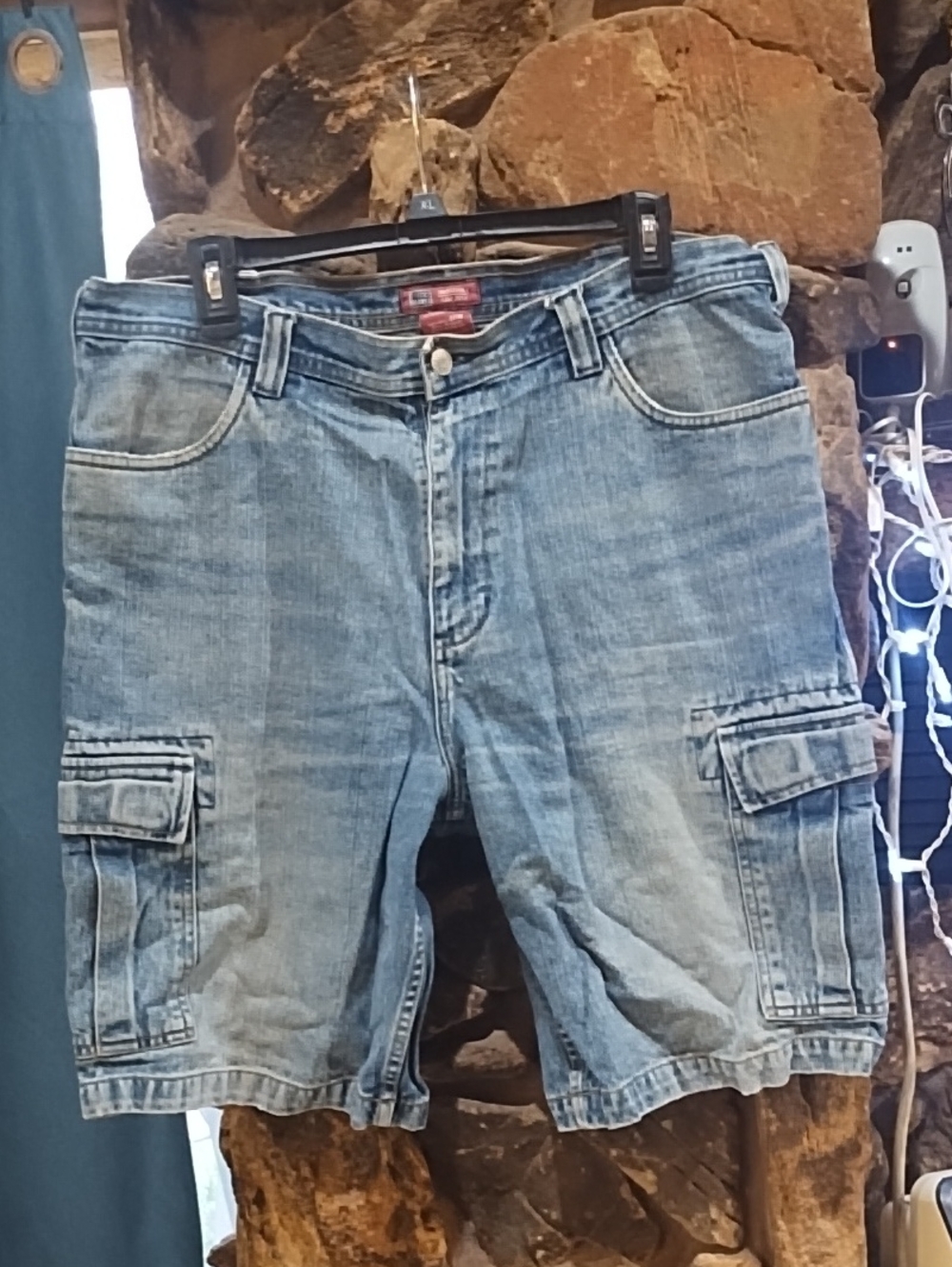 Faded Glory Men's Light Blue Jean Cargo Shorts